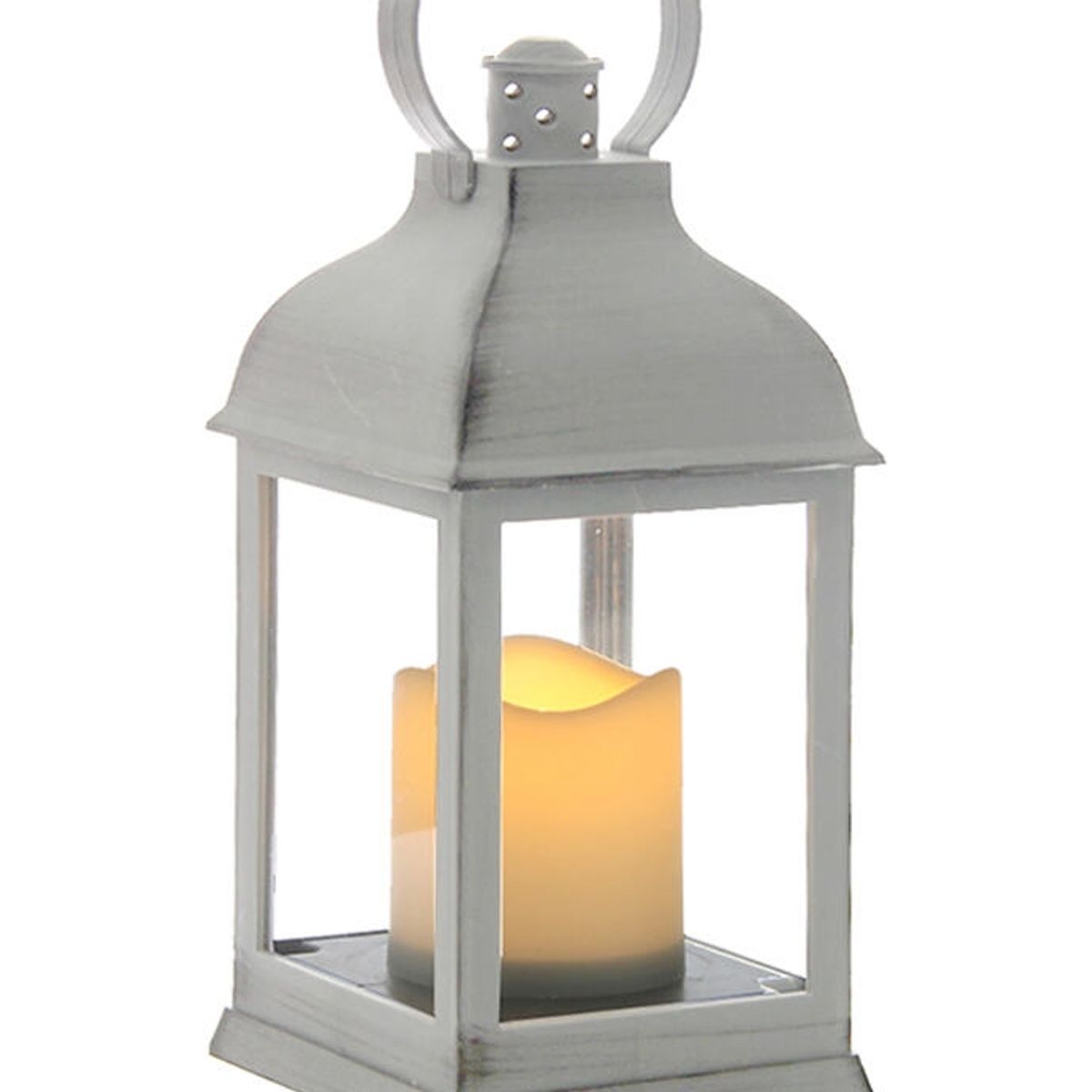 VGO - Fanal Plastico Con Vela Led Fn1022 Blc Vgo