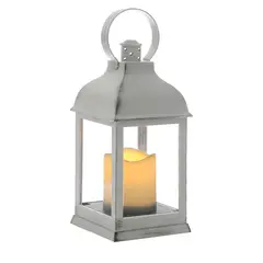 VGO - Fanal Plastico Con Vela Led Fn1022 Blc