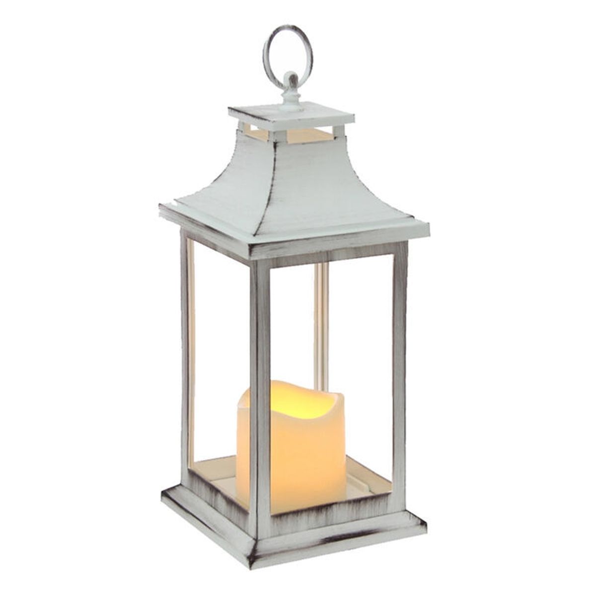 VGO - Fanal Plastico Con Vela Led Fn1330 Blc Vgo