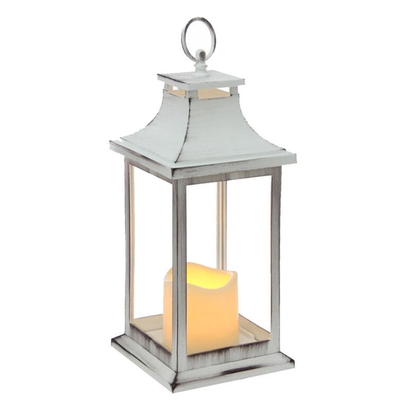 VGO - Fanal Plastico Con Vela Led Fn1330 Blc Vgo