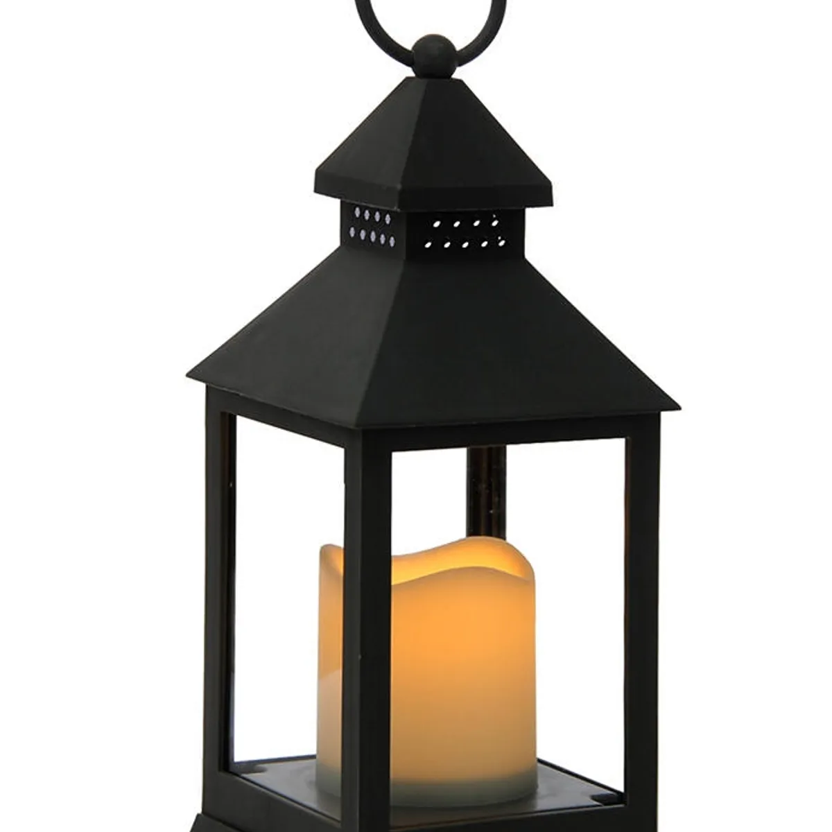 VGO - Fanal Plastico Con Vela Led Fn1024 Neg Vgo