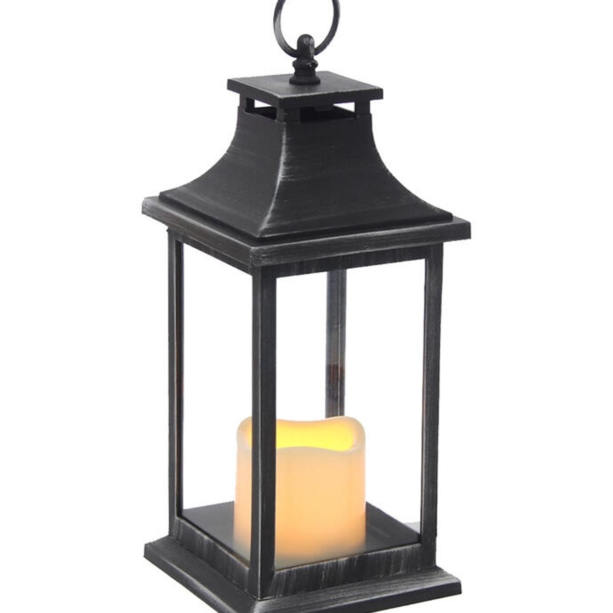 VGO - Fanal Plastico Con Vela Led Fn1330 Neg Vgo