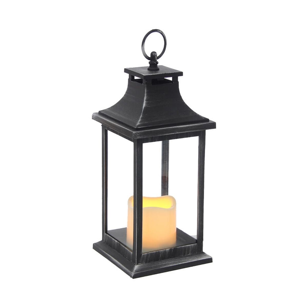 VGO - Fanal Plastico Con Vela Led Fn1330 Neg Vgo