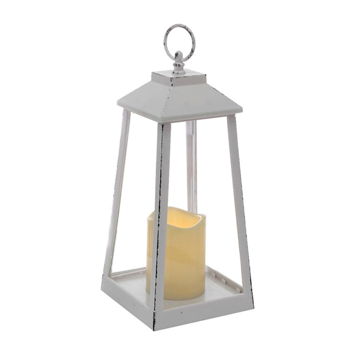 VGO - Fanal Plastico Con Vela Led Fn1432 Blc Vgo