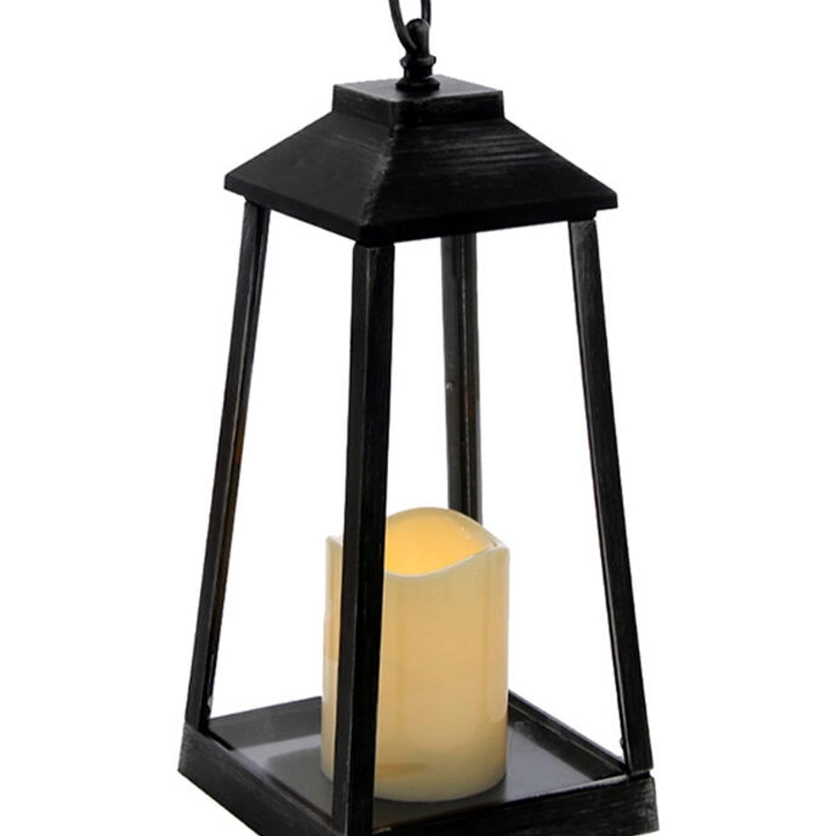 VGO - Fanal Plastico Con Vela Led Fn1432 Neg Vgo