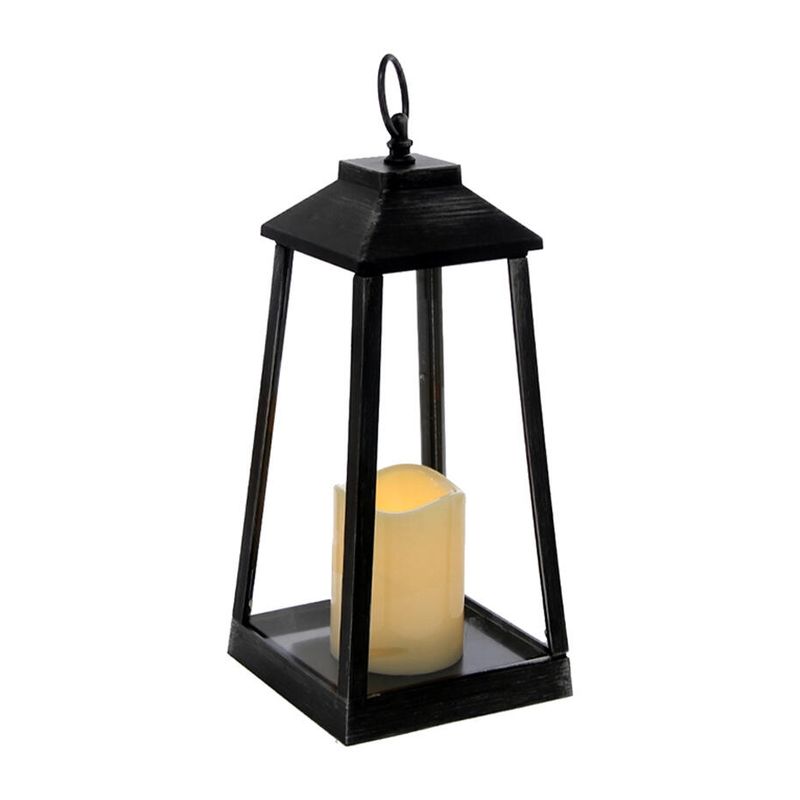 VGO - Fanal Plastico Con Vela Led Fn1432 Neg Vgo