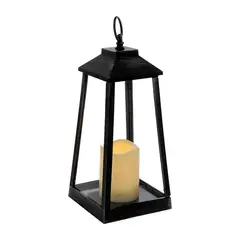 VGO - Fanal Plastico Con Vela Led Fn1432 Neg