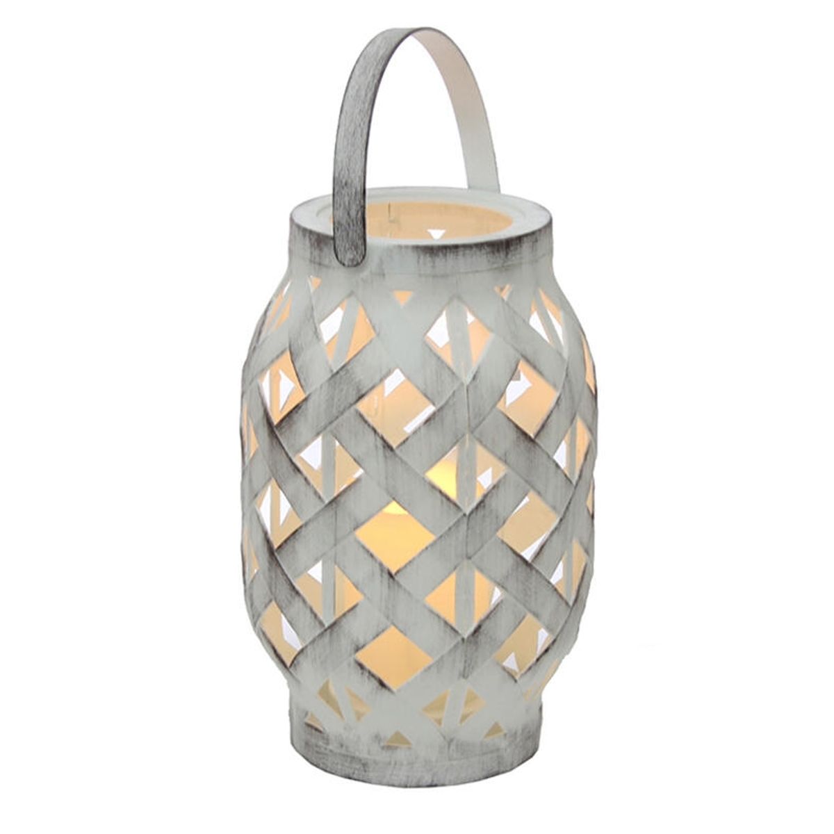 VGO - Fanal Plastico Con Vela Led Fn1623 Blc Vgo