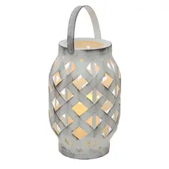 VGO - Fanal Plastico Con Vela Led Fn1623 Blc