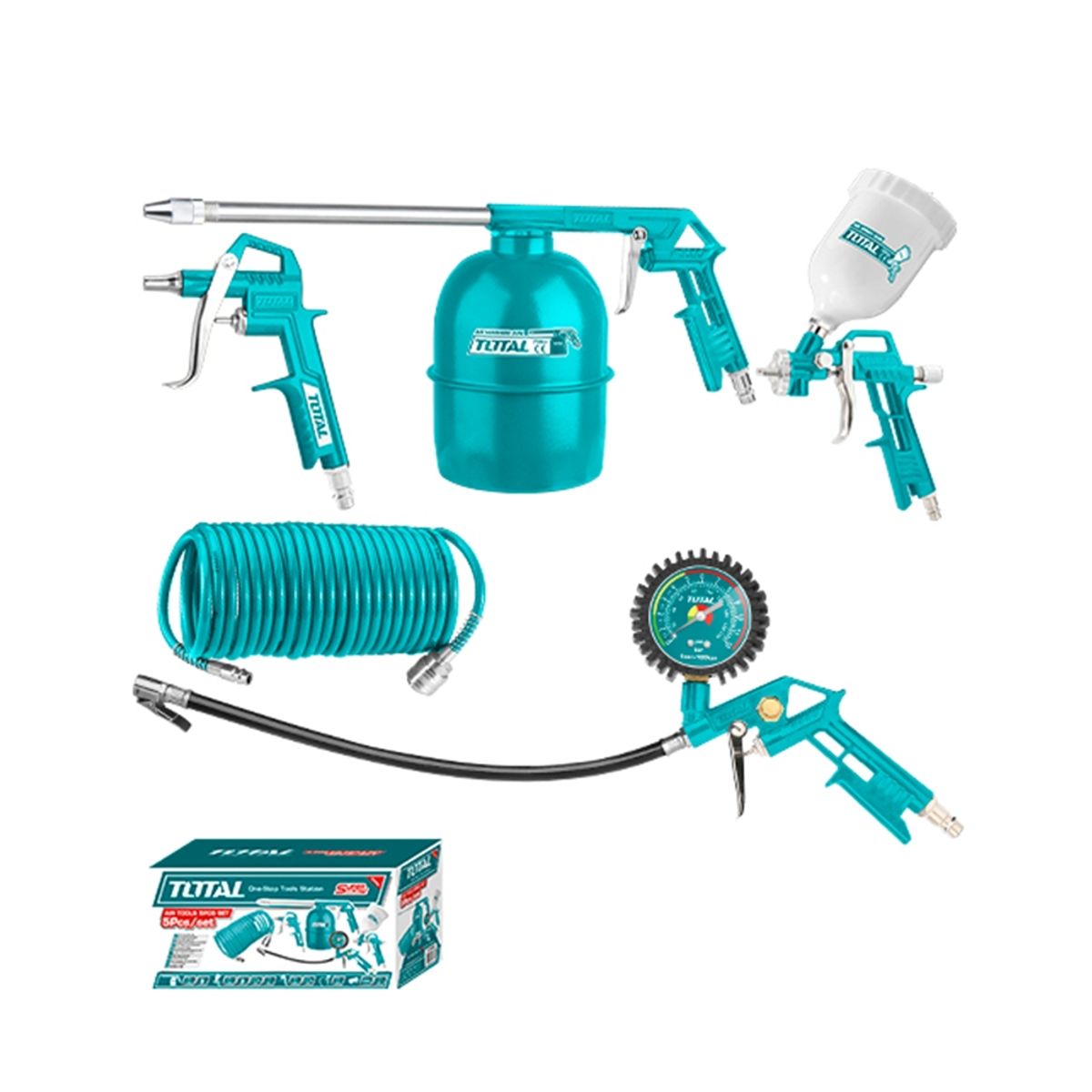 TOTAL TOOLS - Set de Herramientas Neumáticas Super 5pzas TOTAL