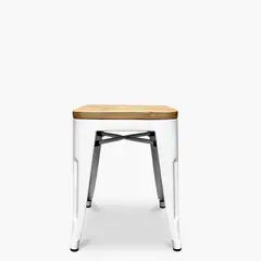 FORM DESIGN - Piso Tolix Asiento Madera Blanco Form