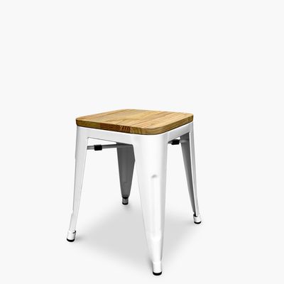 Imagen 2 del producto Piso Tolix Asiento Madera Blanco Form