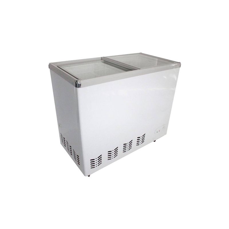 BOZZO - Congeladora tapa vidrio 350 lts con llave