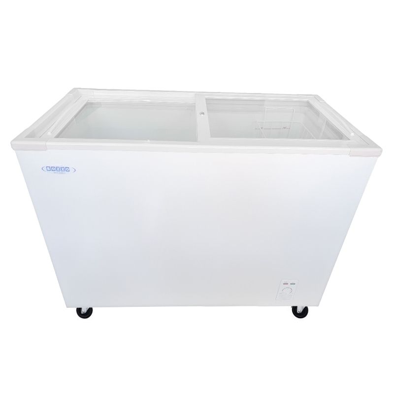 BOZZO - Congeladora tapa vidrio 250 lts con llave BOZZO