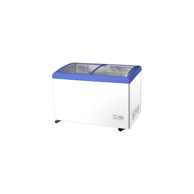 BOZZO Congelador 250 lt Vidrio Curvo 4 canastos