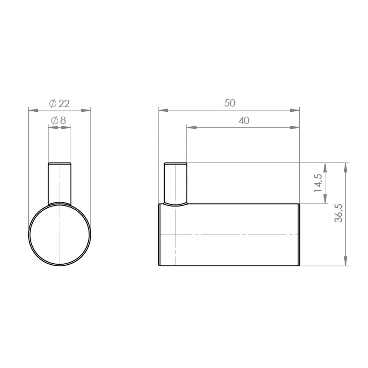 STRETTO - Percha Simple Toalla OZ