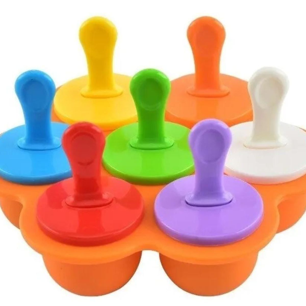 GENERICO - Molde Silicona para helado tamaño bebe Naranja