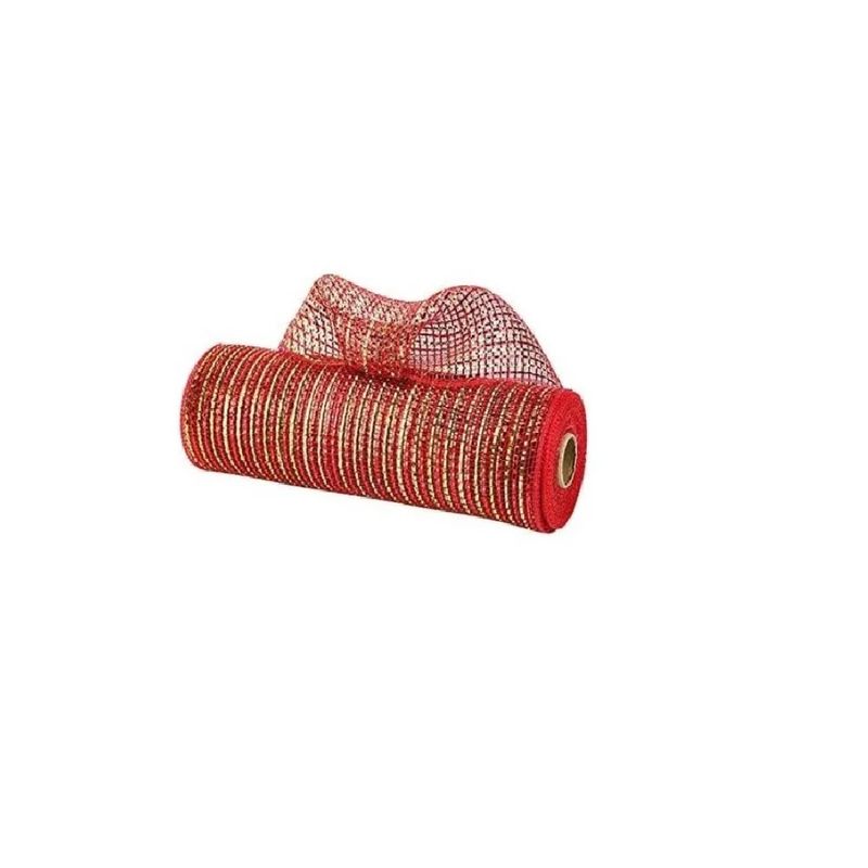 GENERICO - Malla Para Árbol Navidad Cinta Decorativa 25cm Por 8 Metros Rojo