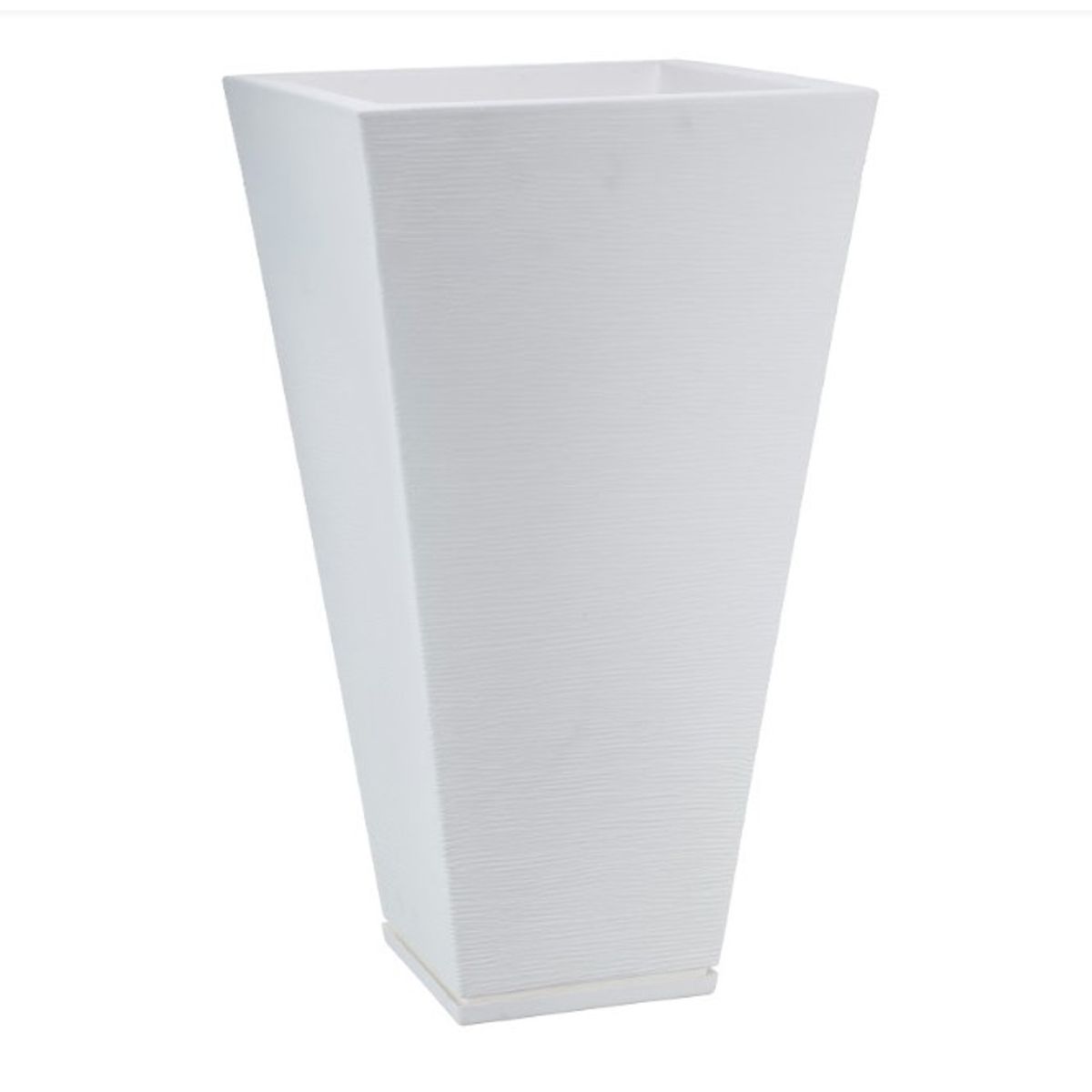 FLORIDIS - MACETERO FLORIDIS BLANCO ZURIQUE 74CM ALTO CON PLATO