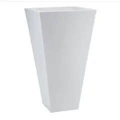 FLORIDIS - MACETERO BLANCO ZURIQUE 74CM ALTO CON PLATO