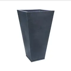 FLORIDIS - MACETERO GRAFITO ZURIQUE 74CM ALTO CON PLATO
