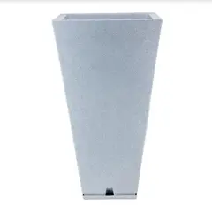 FLORIDIS - MACETERO GRIS CLARO ZURIQUE 74CM ALTO CON PLATO
