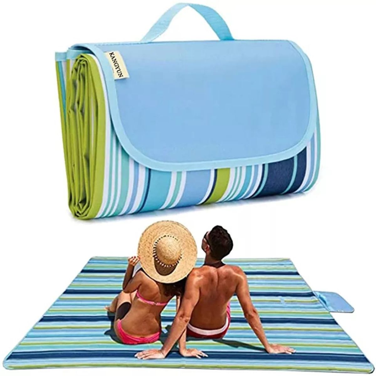 GENERICO - Alfombra Manta Bolso Para Picnic Camping Playa Impermeable