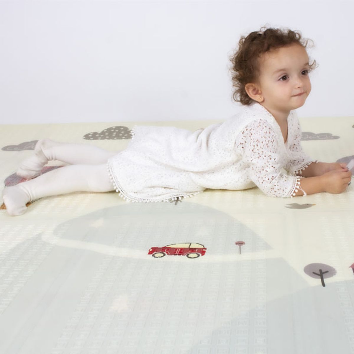 BRIC - Alfombra Antigolpe Bebe Plegable Reversible Animales Globos