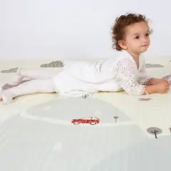 BRIC - Alfombra Antigolpe Bebe Plegable Reversible Animales Globos