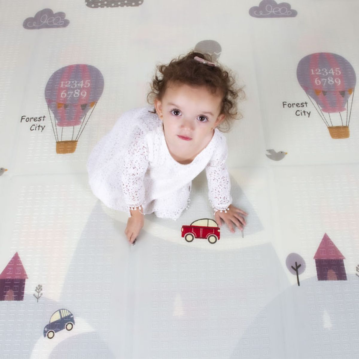 BRIC - Alfombra Antigolpe Bebe Plegable Reversible Animales Globos