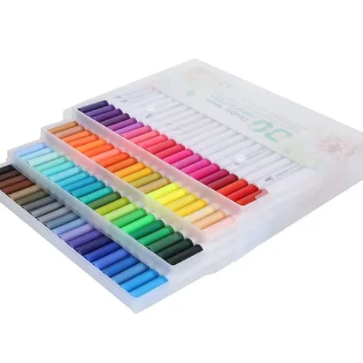 ESHOPANGIE - 80 Marcadores De Doble Punta Tipo Pincel Colores
