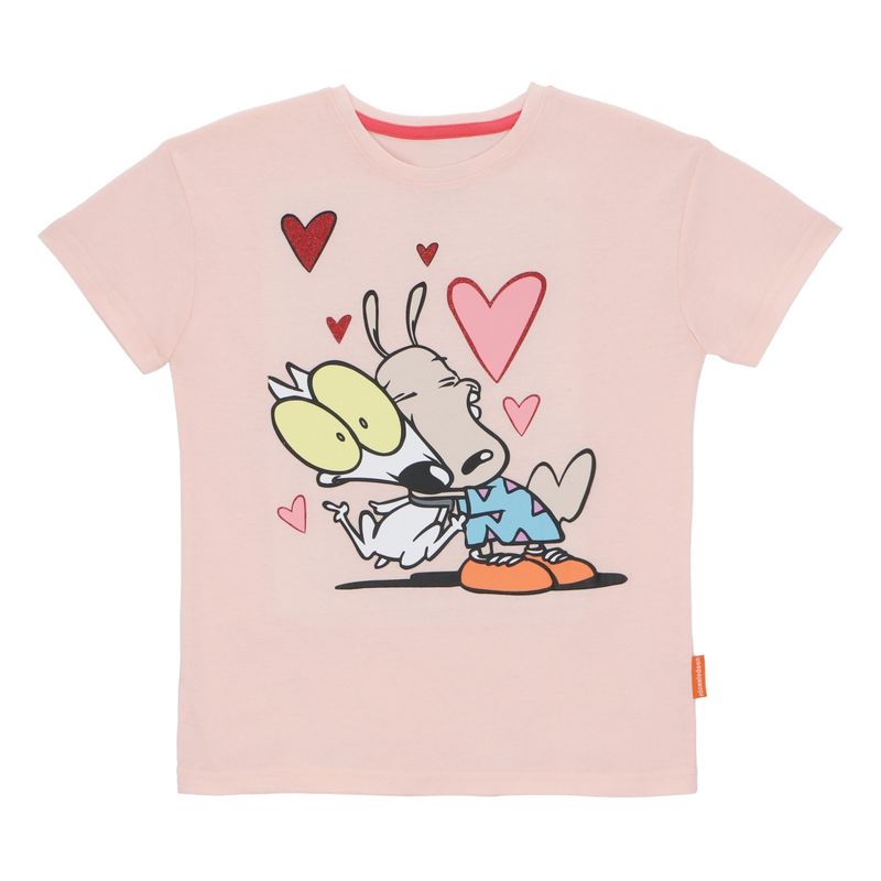 NICKELODEON - Polera Manga Corta Teens ROCKO Rosado