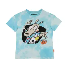 NICKELODEON - POLERA MANGA CORTA ROCKO CELESTE