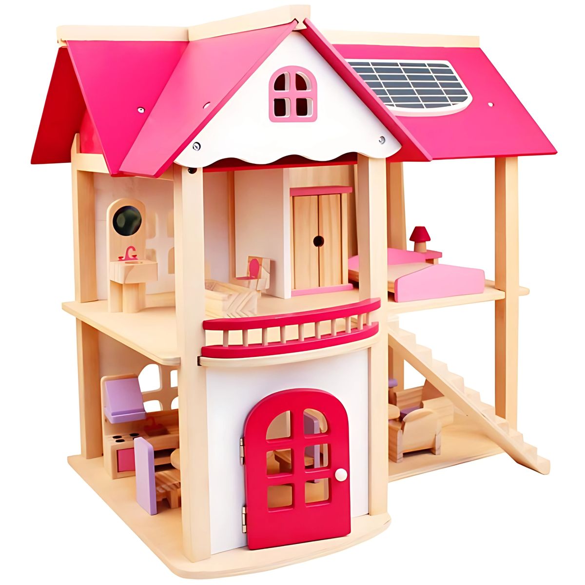 PELLITOS - CASITA DE JUEGOS NIÑAS Y NIÑOS CON FAMILIA Y MUEBLES