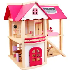 PELLITOS - CASITA DE JUEGOS NIÑAS Y NIÑOS CON FAMILIA Y MUEBLES