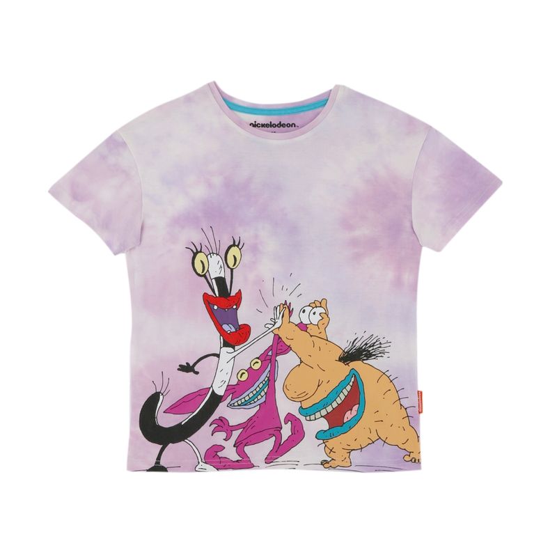 NICKELODEON - POLERA MANGA CORTA REAL MONSTER MORADO