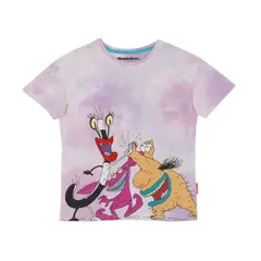 NICKELODEON - POLERA MANGA CORTA REAL MONSTER MORADO