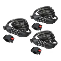 GENERICO - X3 Candado Bicicleta Manguera Candado De Seguridad Con Clave