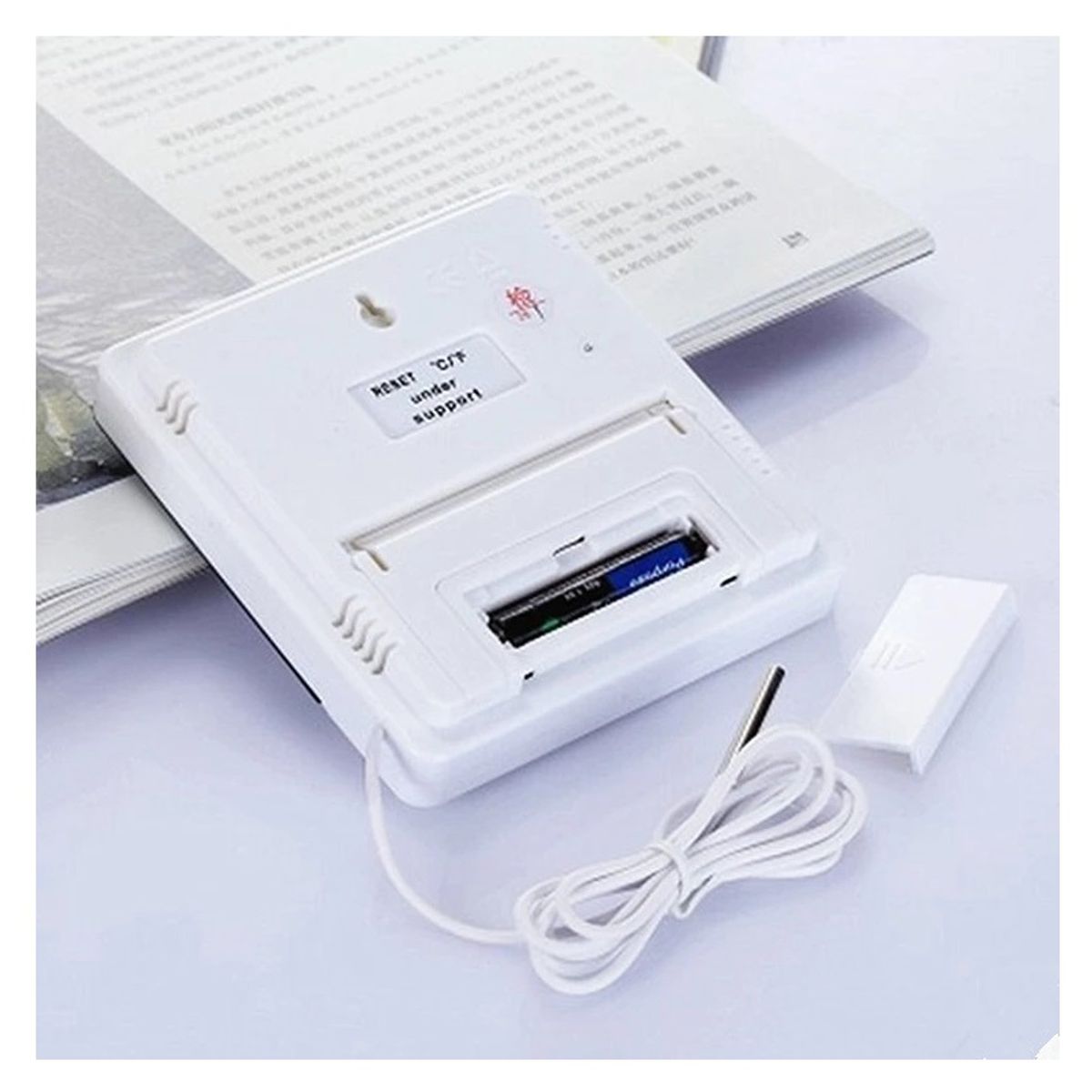 GENERICO - Termómetro Digital Reloj Higrometro Humedad Ambiental Htc-2