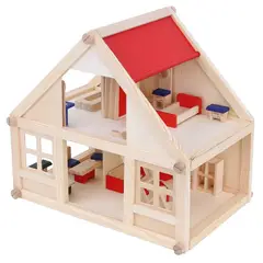 PELLITOS - CASITA DIDACTICA MADERA FAMILIA AMOBLADA