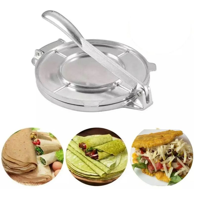 GENERICO - Prensa Para Tortillas Masa Patacones Tacos Aluminio 20 Cm