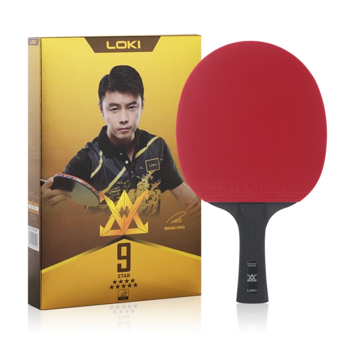 LOKI - Paleta De Ping Pong Loki 9 estrellas Mango Tradicional