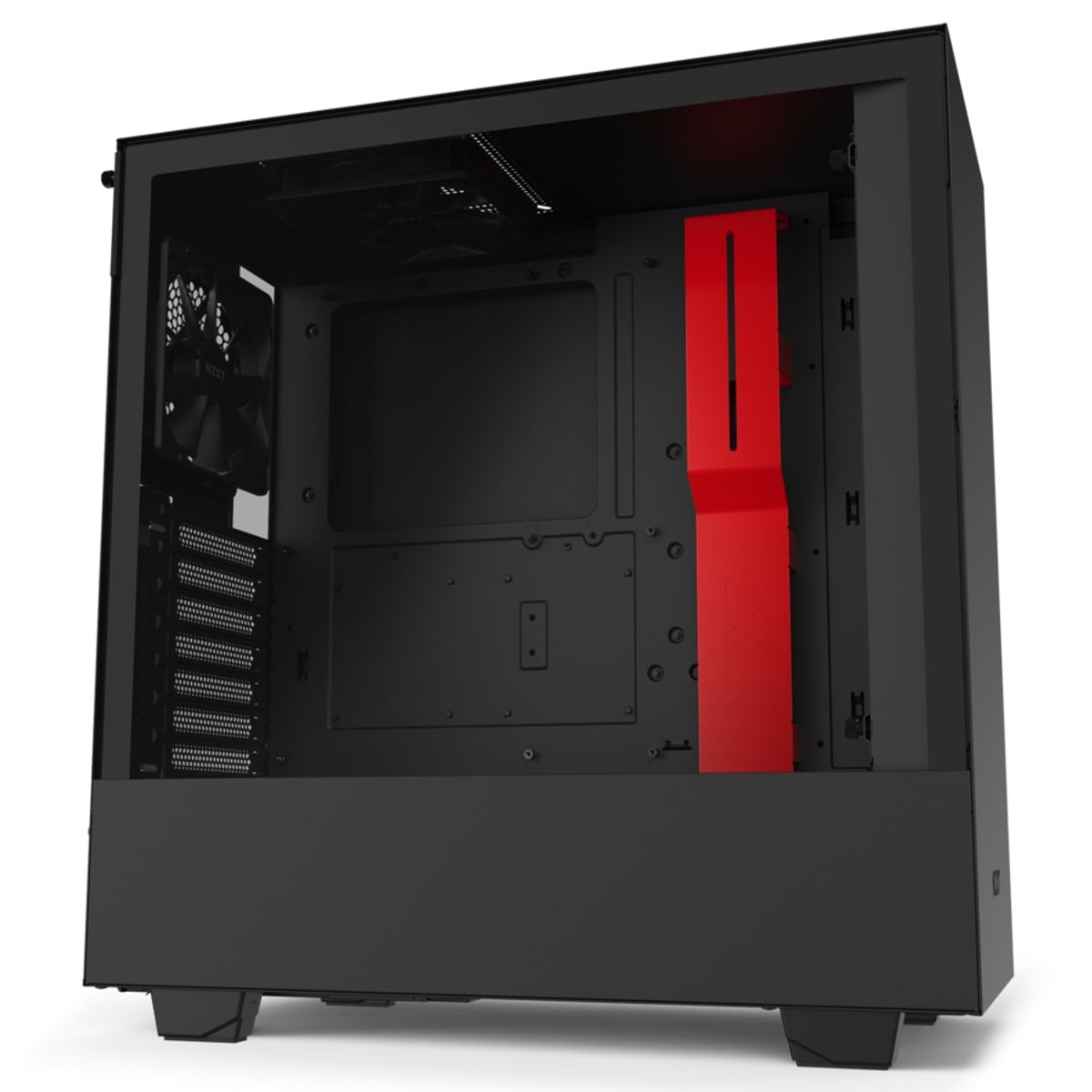 NZXT - Gabinete Gamer NZXT H510 Compact Mid-TowerATX Case Black Red