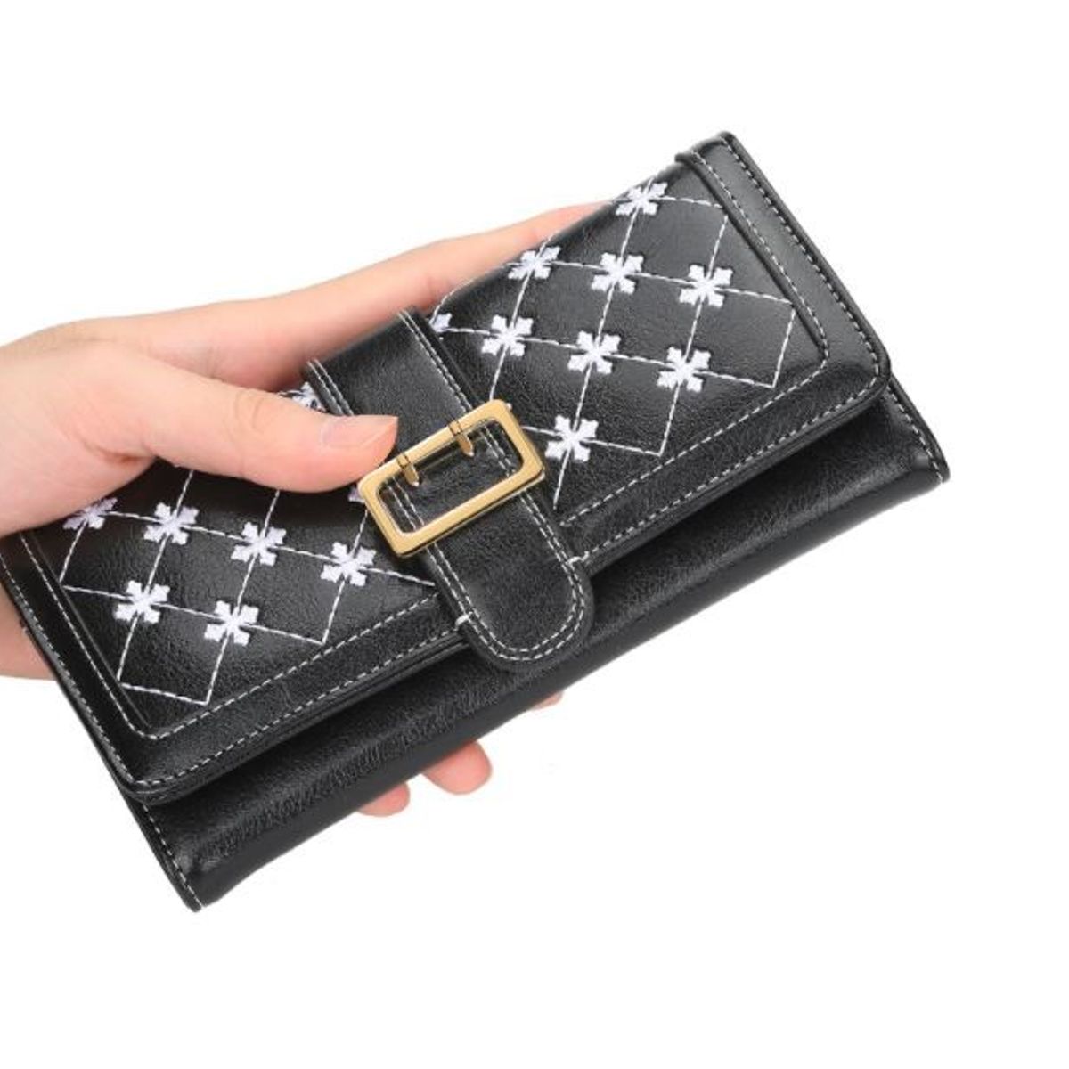 BAELLERRY - Billetera Larga Mujer Cuero Pu Baellerry Mod Cruz