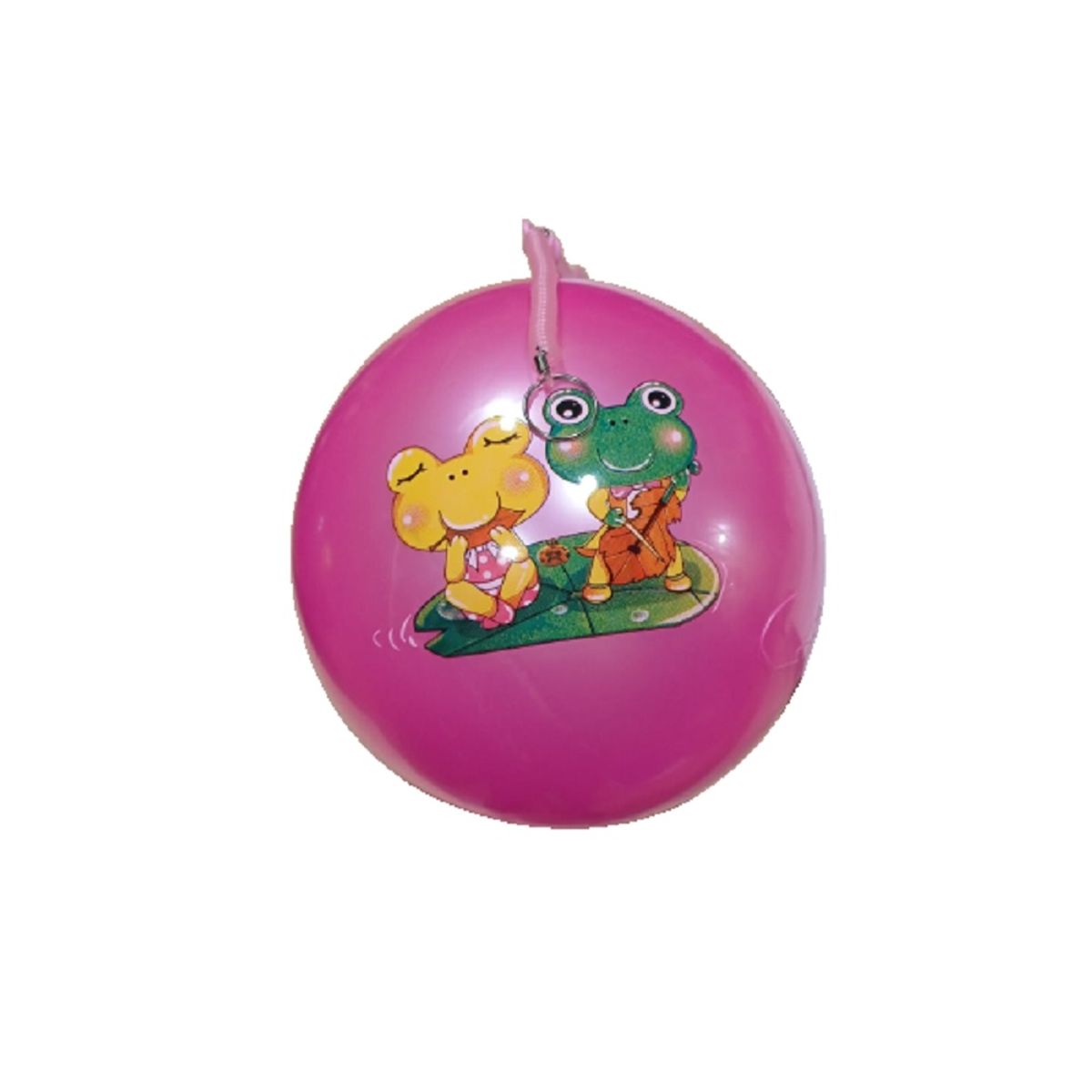 HAMELIN - Pelota De Goma Rosada Con Asa Y Resorte Para Colgar