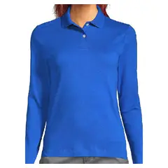 90 GRADOS - Polera Pique Mujer Manga Larga Azulina