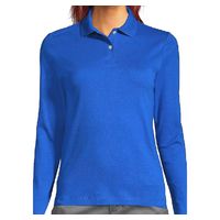 Polera Pique Mujer Manga Larga Azulina