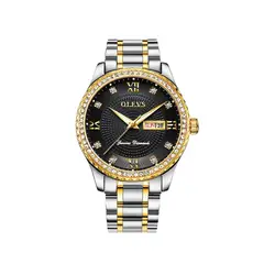 GENERICO - Reloj De Lujo Hombre Olevs Cuarzo Correa Acero Mod Stones