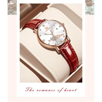 Imagen 2 del producto Reloj De Lujo Mujer Olevs Cuarzo Correa De Cuero Mod Couple