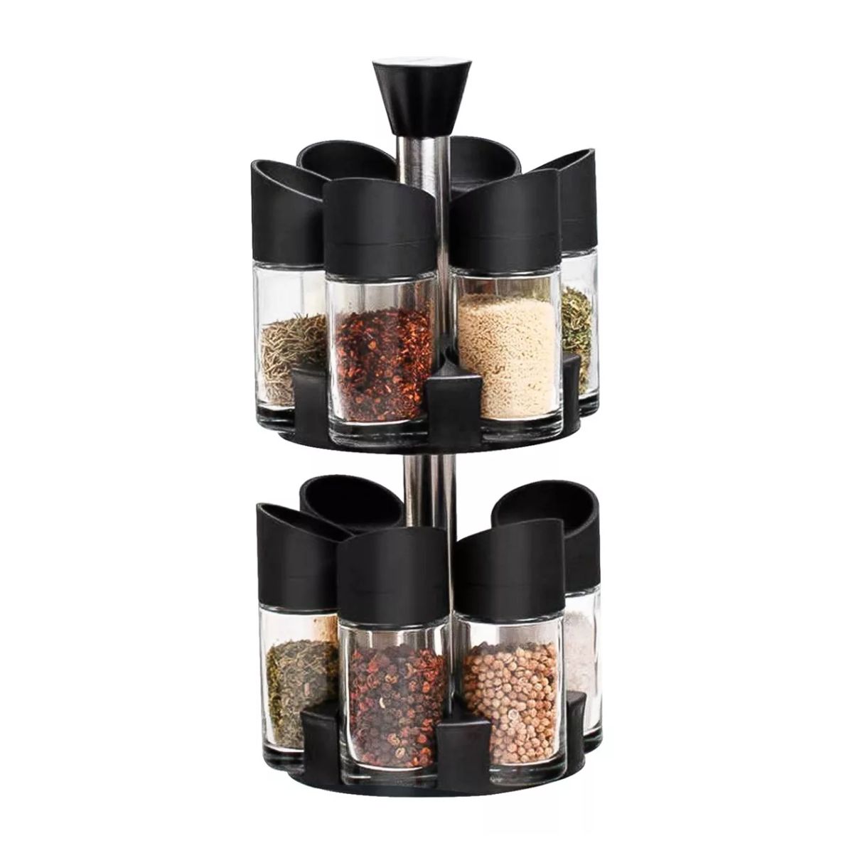 GENERICO - SET ESPECIEROS CONDIMENTOS 12PCS Negro